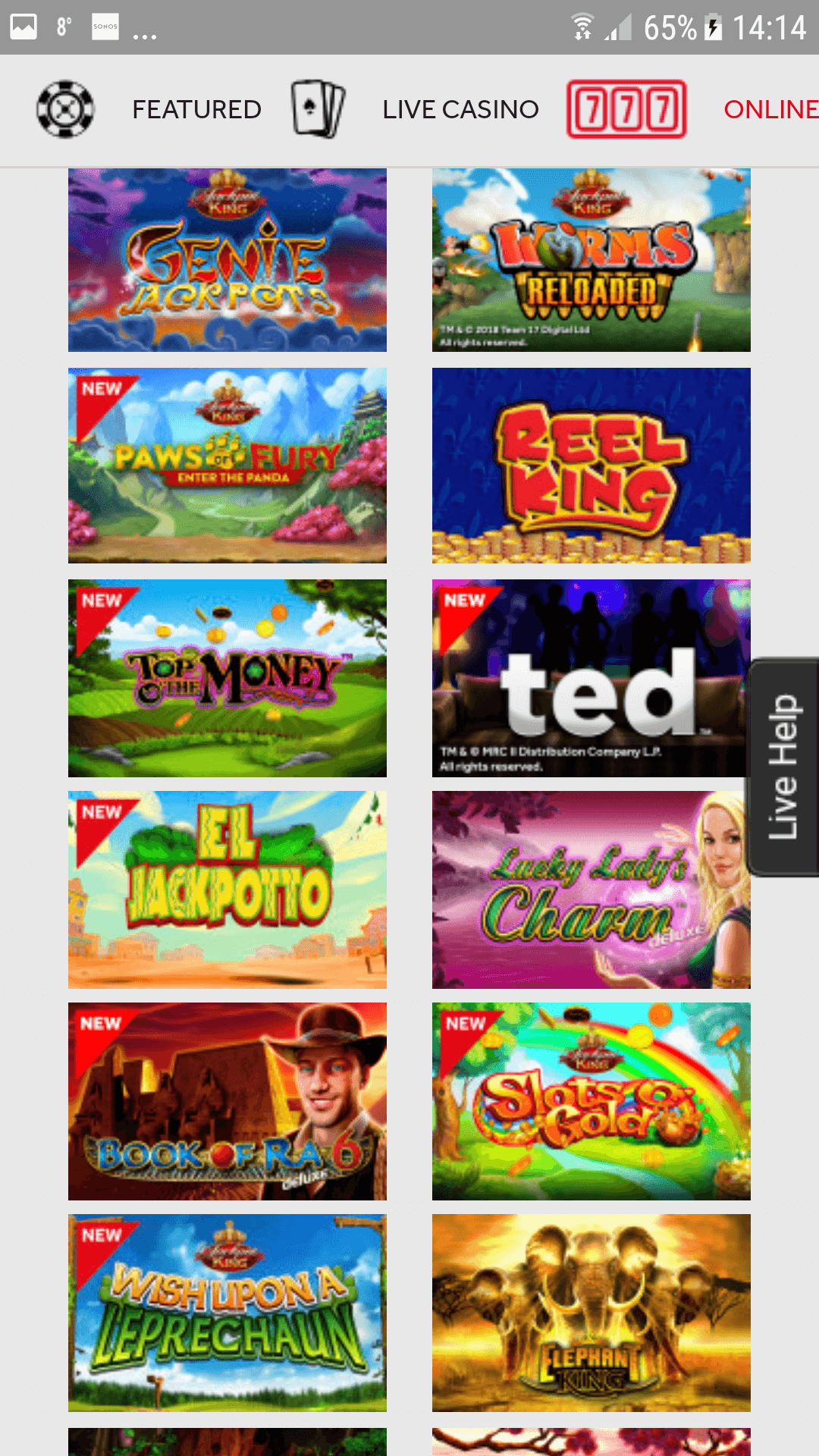 Play Live Casino and Online Casino