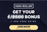 highroller homepage offer mobile view