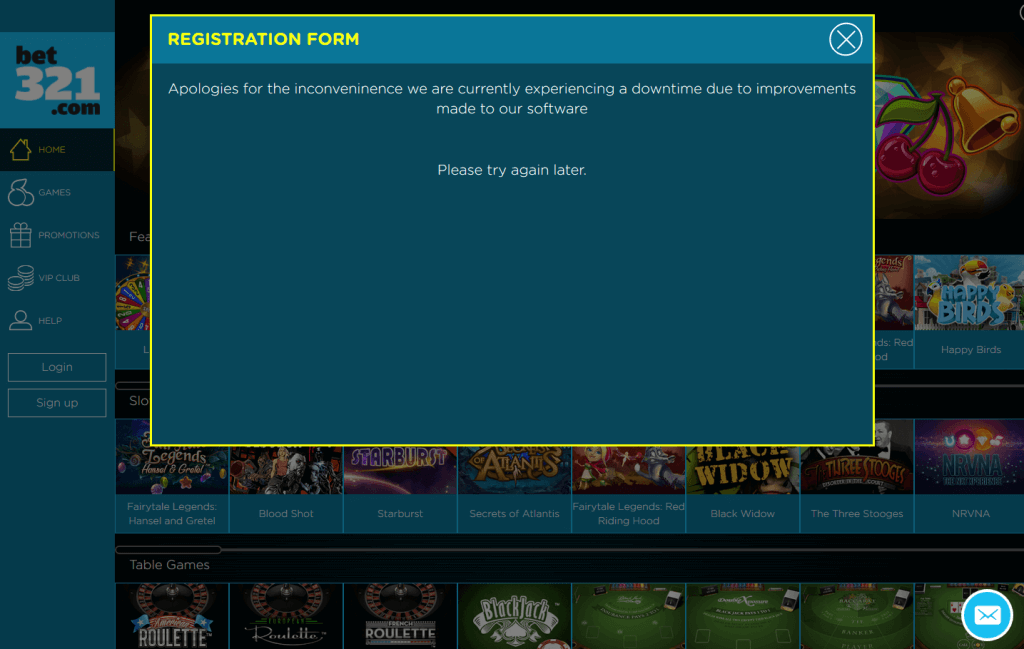 Bet321 home page