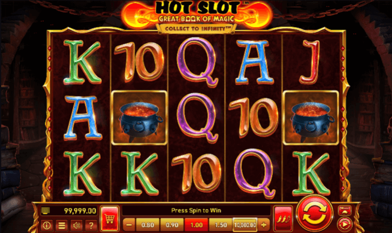 hot Slot Great Book of Magic Gameplay Screenshot