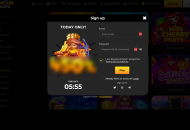 kaboom slots signup page desktop view 