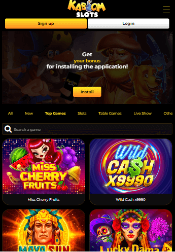 kaboom slots no deposit bonus