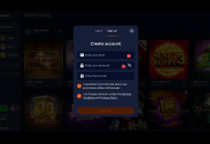 nine casino signup window desktop view 