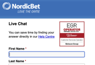 Nordicbet Live Chat Mobile Device View 