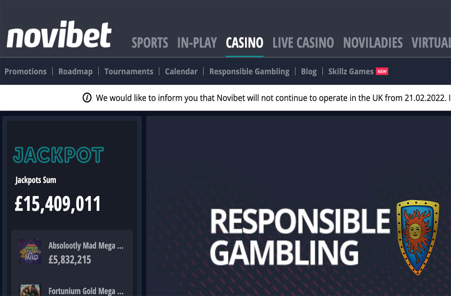 21 nova online casino