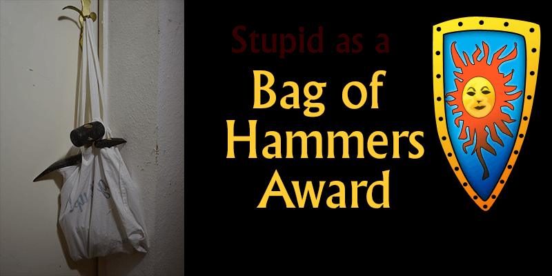 stupid as a bag of hammers