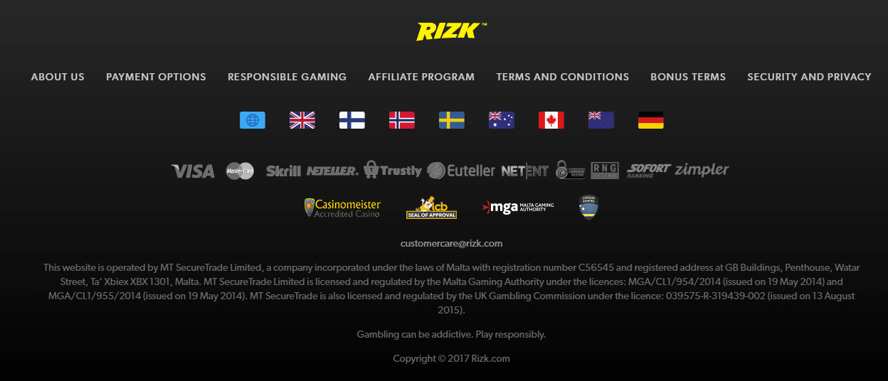 Rizk Online Casino Utdeling – Casinomeister Awards 2016 Rizk Online Casino Utdeling – Casinomeister Awards 2016