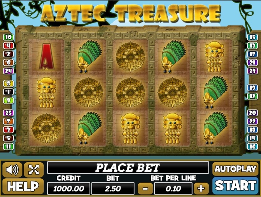 aztec treasure by real time gaming