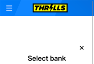 Thrills Payment Methods Mobile Device View