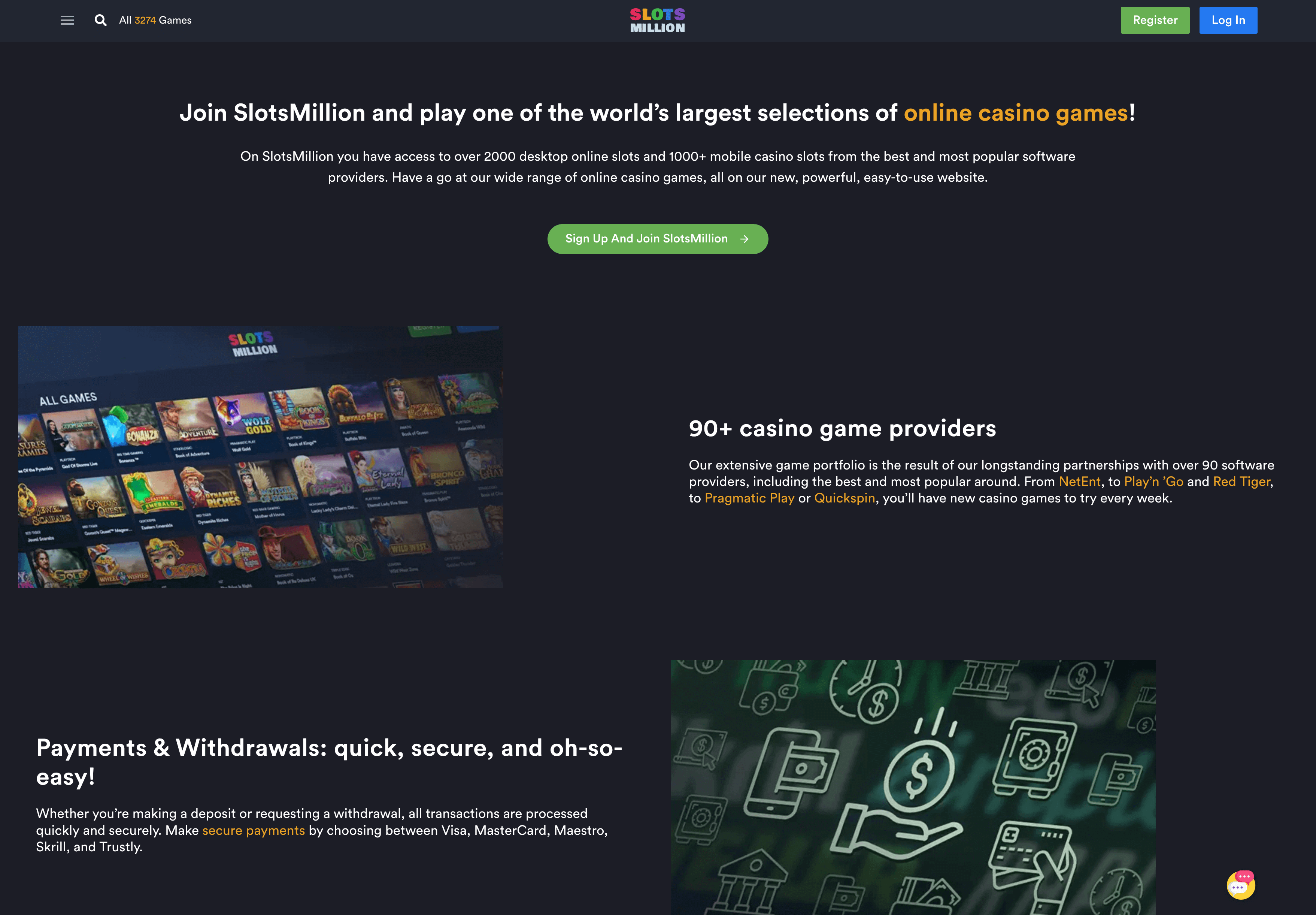 Slots million homepage desktop 01