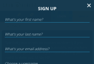 spinfinity registration screenshot mobile 1