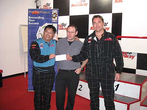 Ted and I and Peter Marcus - $110,000 check to Unicef from Got2bet/Casinomeister auction.