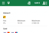 Unibet Payment Methods Mobile Device View 