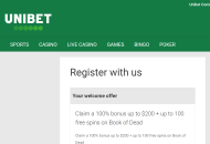 Unibet Registration Form Step 2 Desktop Device View 