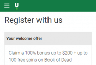Unibet Registration Form Step 3 Mobile Device View 