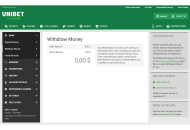 Unibet Withdraw Desktop Device View 